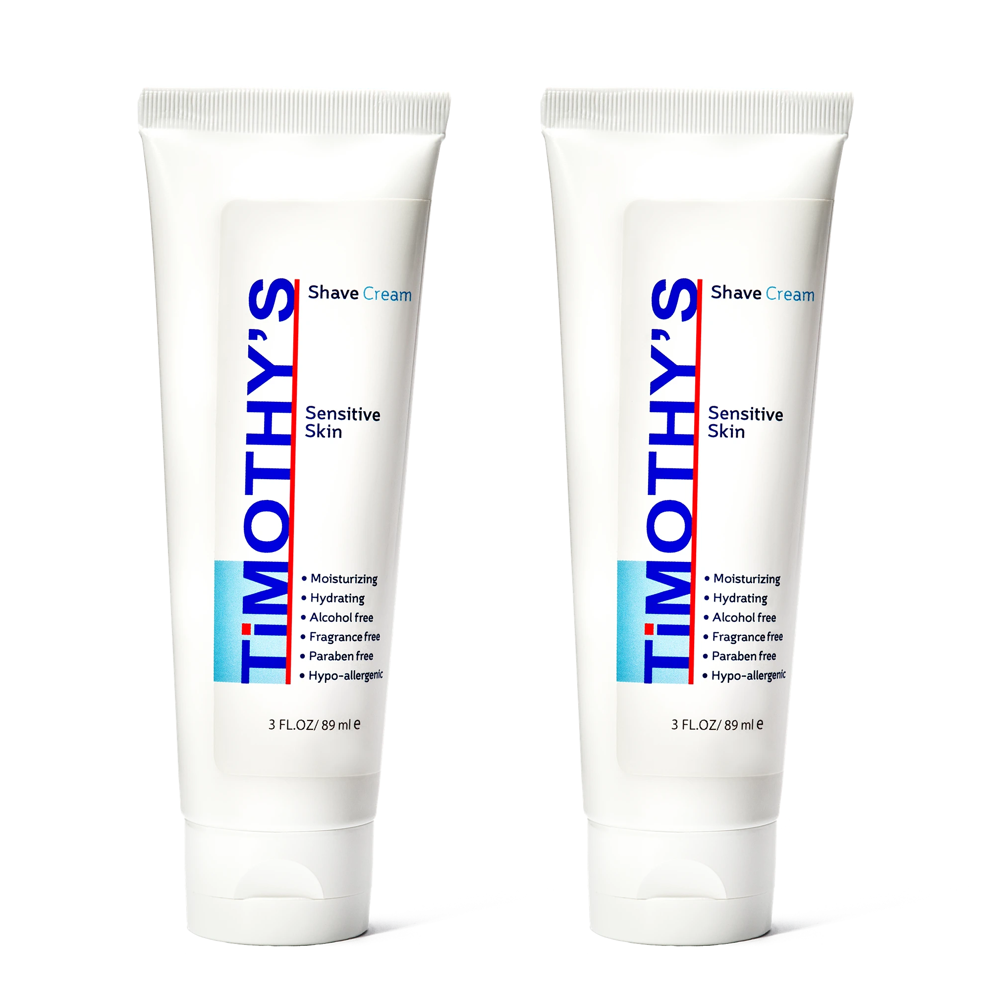 Shave Cream, Two 3 ounce tubes
